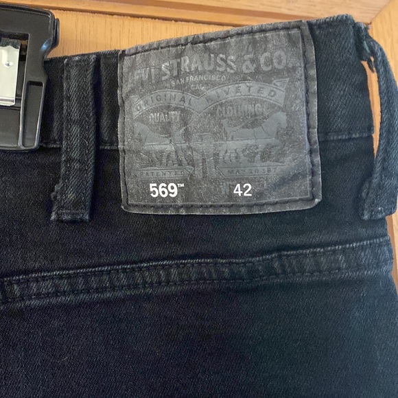 Levi’s Men’s 569 Loose Relaxed Fit Denim Jean Shorts Black Size 42 - Picture 7 of 12